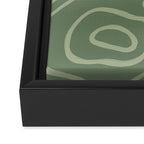 Topographic Map / Grayish Green Framed Canvas Print Gallery Image 3