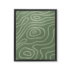 Topographic Map / Grayish Green Framed Canvas Print Gallery Image 8
