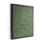 Topographic Map / Grayish Green Framed Canvas Print Gallery Image 2