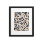 Topographic Map / Nude & Dark Blue Framed Art Print Gallery Image 5