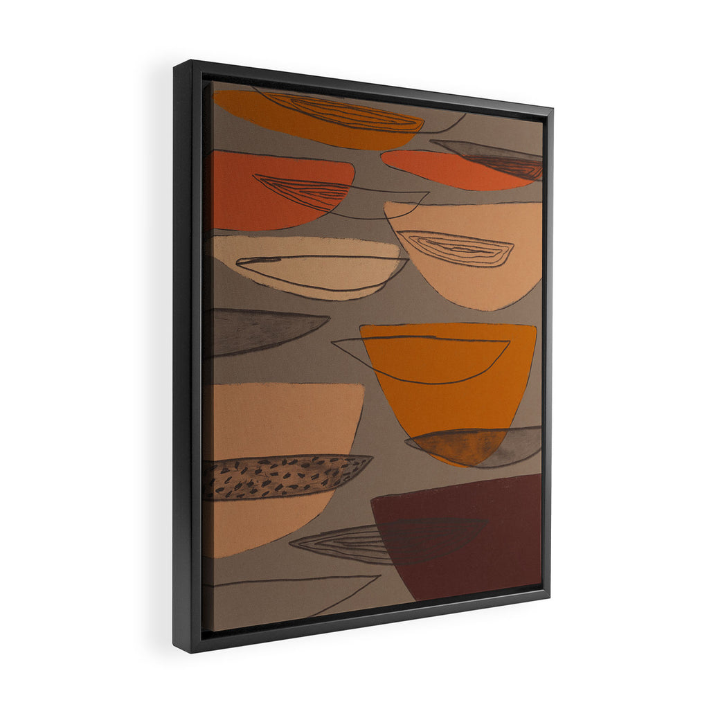 Transparent Shapes #1 Framed Canvas Print Gallery Image 2