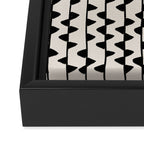 Triangles / Black & White Pattern Framed Canvas Print Gallery Image 3