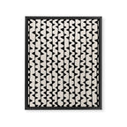 Triangles / Black & White Pattern Framed Canvas Print Gallery Image 6
