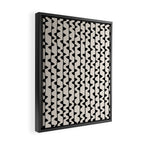 Triangles / Black & White Pattern Framed Canvas Print Gallery Image 2