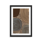 Tribal Pattern in Brown & Gray Framed Art Print Gallery Image 3