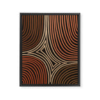 Tribal Pattern in Brown & Soft Red Framed Canvas Print Gallery Image 8
