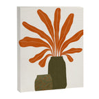 Two Green Vases & Orange Plant Canvas Print Gallery Image 8