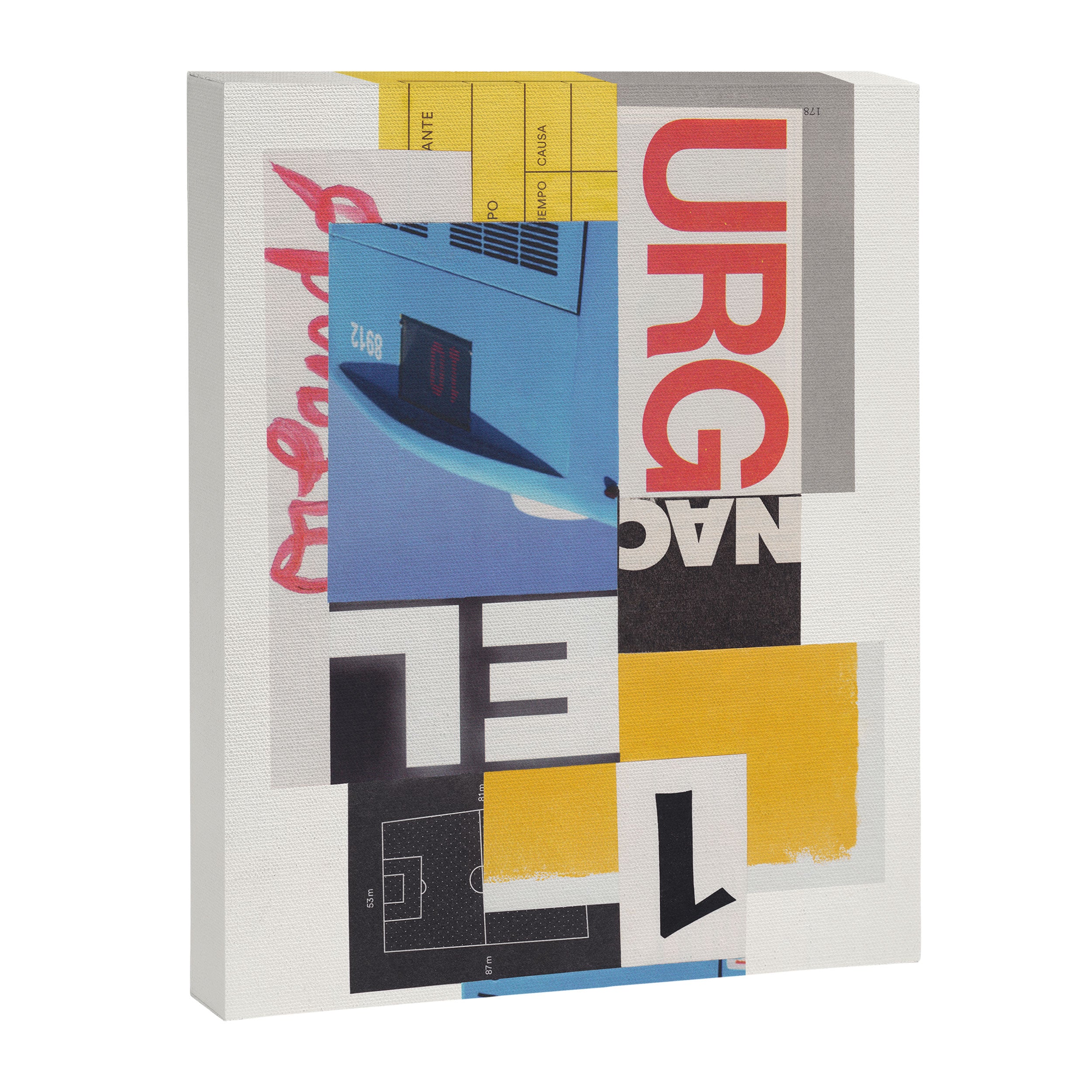Typography & Shapes / Paper Collage Canvas Print Gallery Image 6