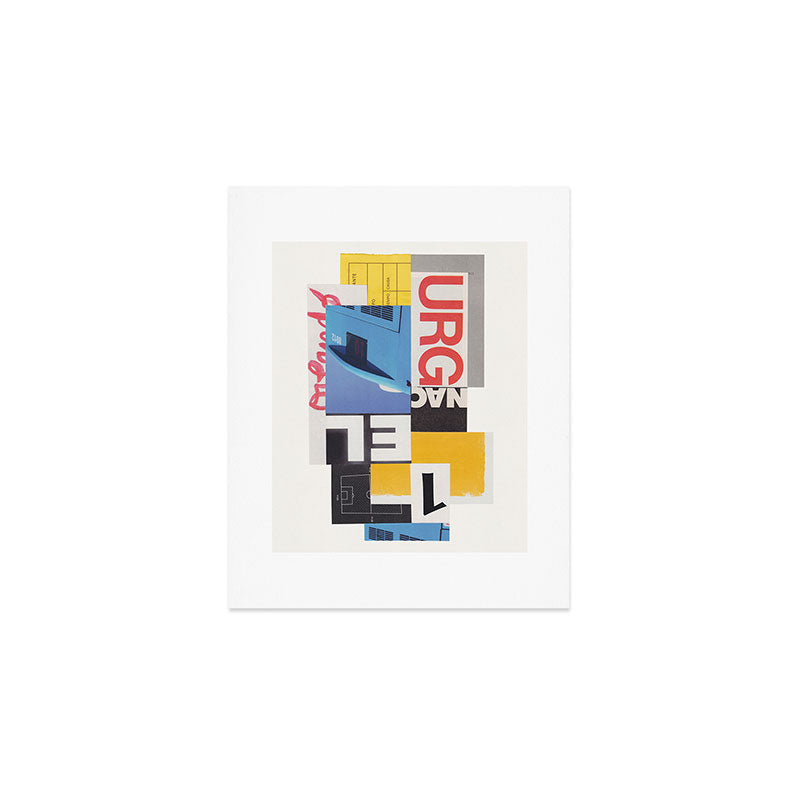 Typography & Shapes / Paper Collage Art Print Gallery Image 1