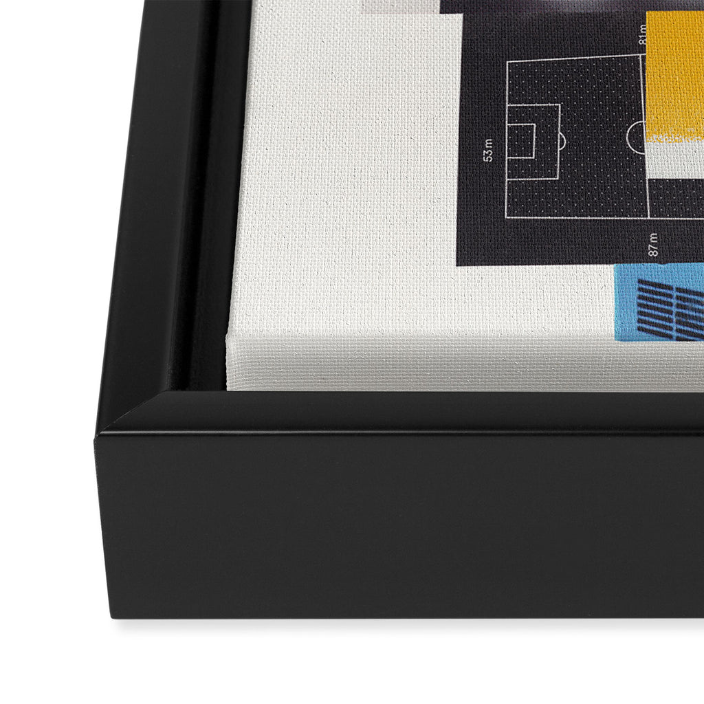 Typography & Shapes / Paper Collage Framed Canvas Print Gallery Image 3