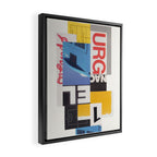 Typography & Shapes / Paper Collage Framed Canvas Print Gallery Image 2