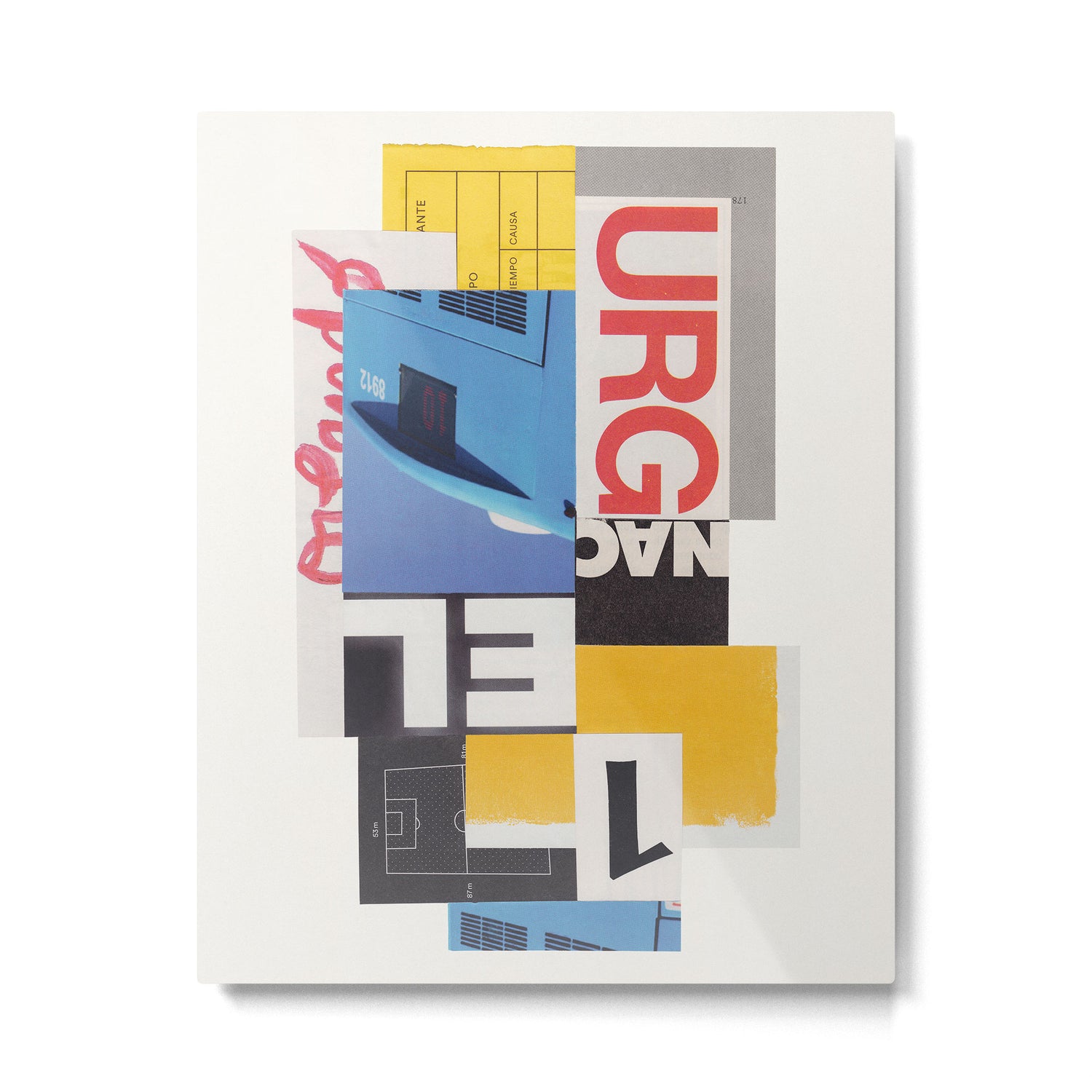 Typography & Shapes / Paper Collage Metal Print Gallery Image 4