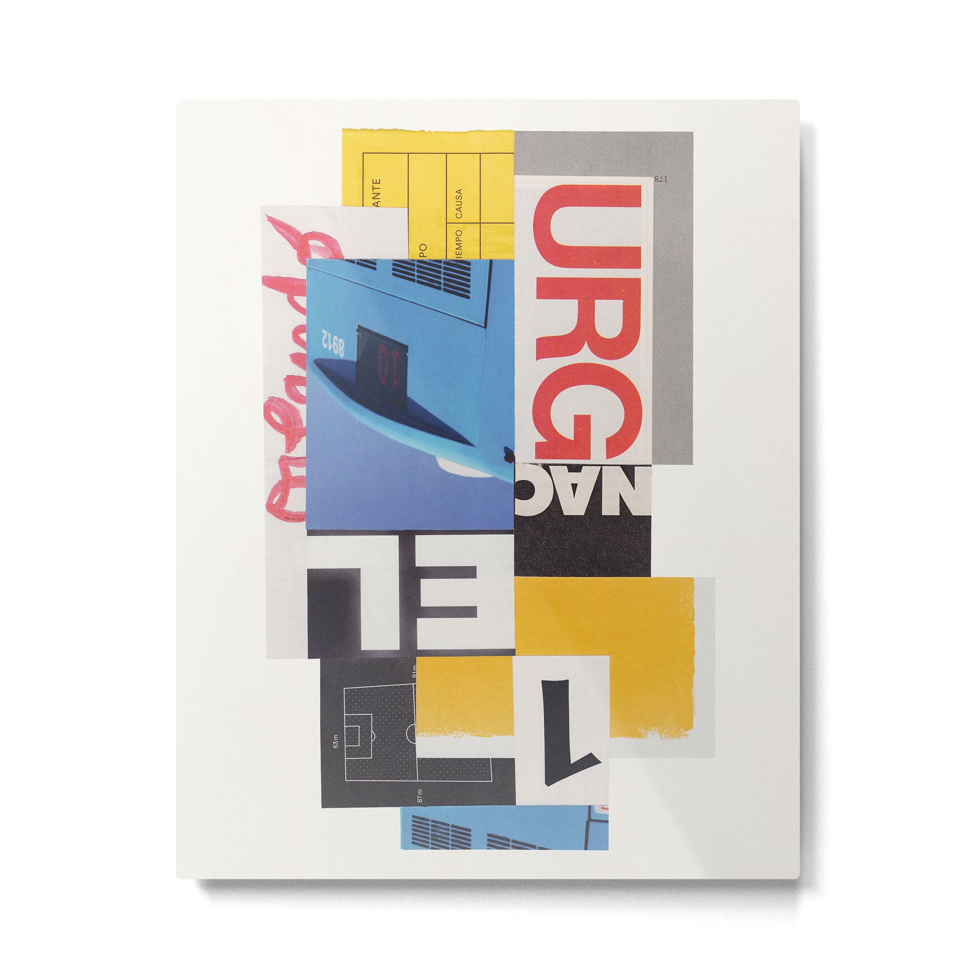 Typography & Shapes / Paper Collage Metal Print Gallery Image 4