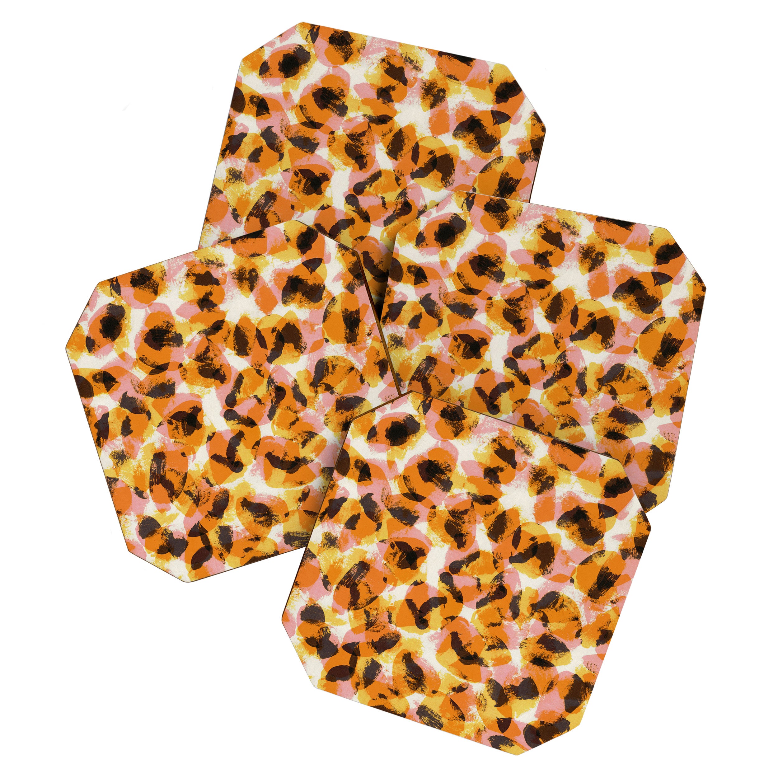 Vibrant Brush Strokes #1 Coaster Gallery Image 1