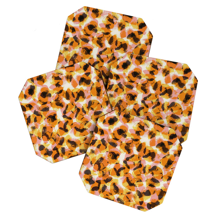 Vibrant Brush Strokes #1 Coaster Gallery Image 1
