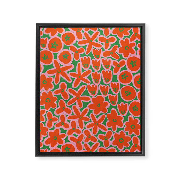 Vibrant Summer Pattern #1 Framed Canvas Print Gallery Image 1