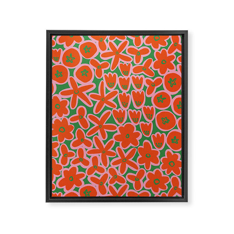 Vibrant Summer Pattern #1 Framed Canvas Print Gallery Image 6