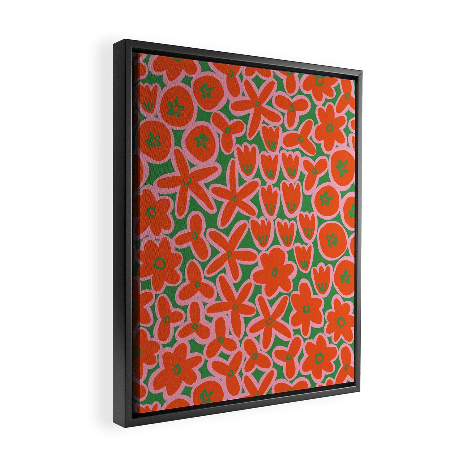 Vibrant Summer Pattern #1 Framed Canvas Print Gallery Image 2