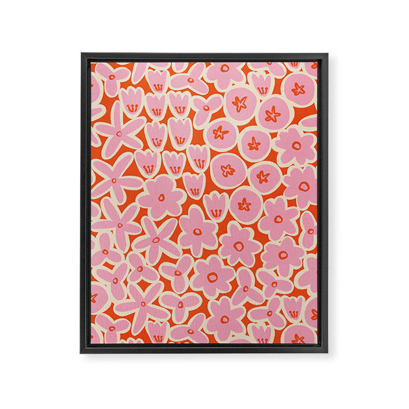 Vibrant Summer Pattern #2 Framed Canvas Print Gallery Image 6