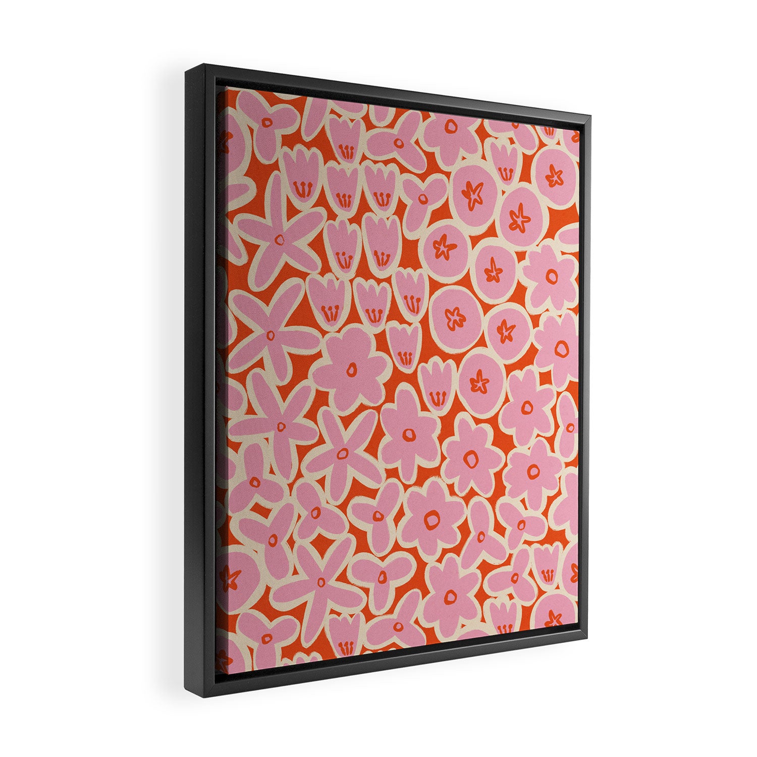 Vibrant Summer Pattern #2 Framed Canvas Print Gallery Image 2