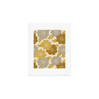 Warm Neutral Floral Pattern Art Print Gallery Image 1