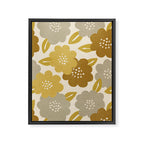 Warm Neutral Floral Pattern Framed Canvas Print Gallery Image 6