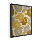 Warm Neutral Floral Pattern Framed Canvas Print Gallery Image 2