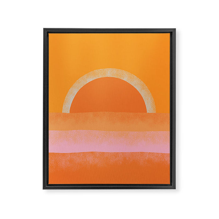 Warm Sunset Framed Canvas Print Gallery Image 1