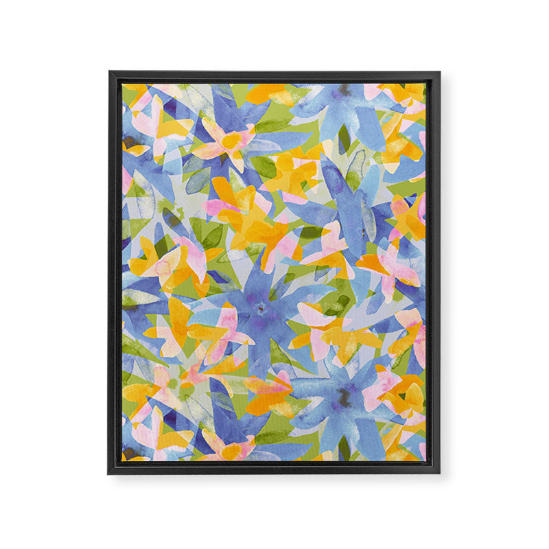 Watercolor Blooms #1 Framed Canvas Print Gallery Image 6