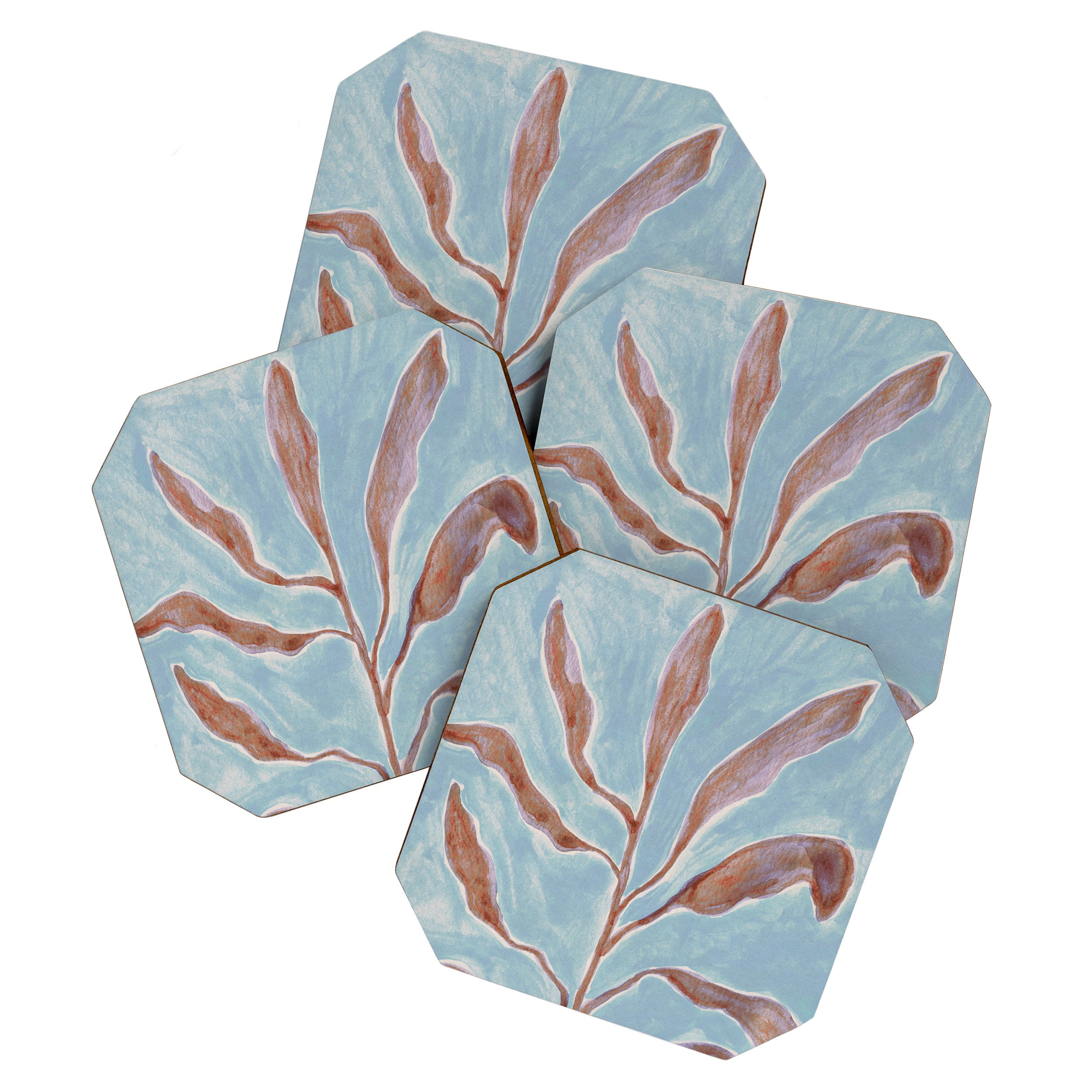 Watercolor Branch #1 Coaster Gallery Image 1