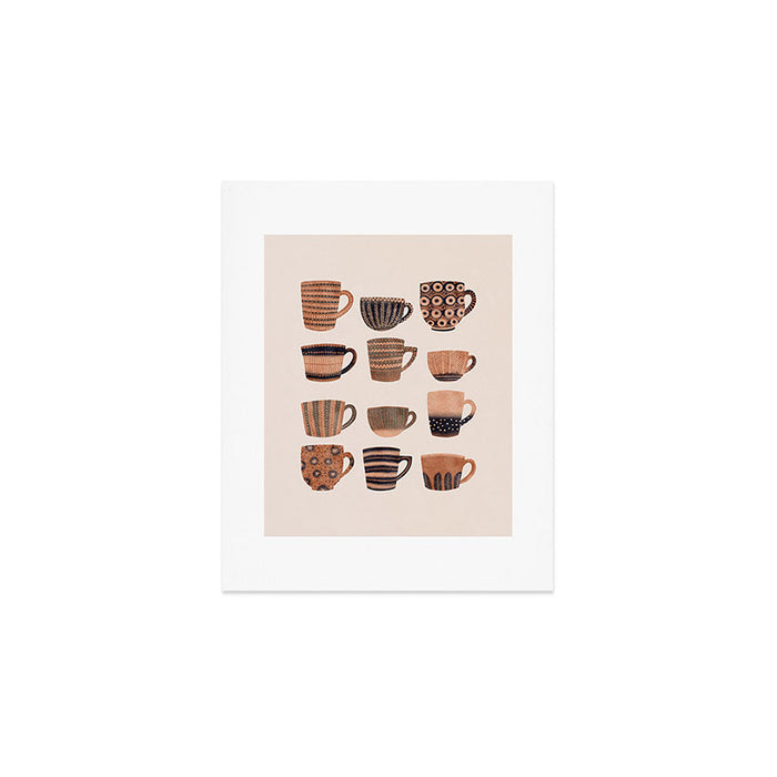 Watercolor Tea Cups Art Print Gallery Image 1