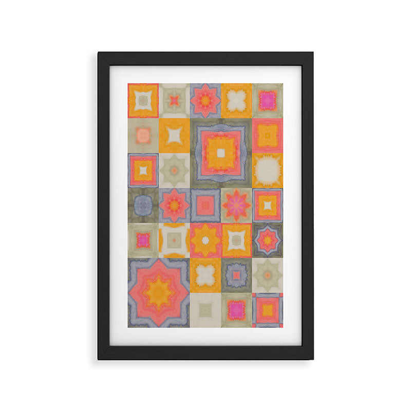 Watercolor Tiles Framed Art Print Gallery Image 3