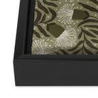 Whimsical Florals / Cream & Green Framed Canvas Print Gallery Image 3