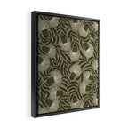 Whimsical Florals / Cream & Green Framed Canvas Print Gallery Image 2