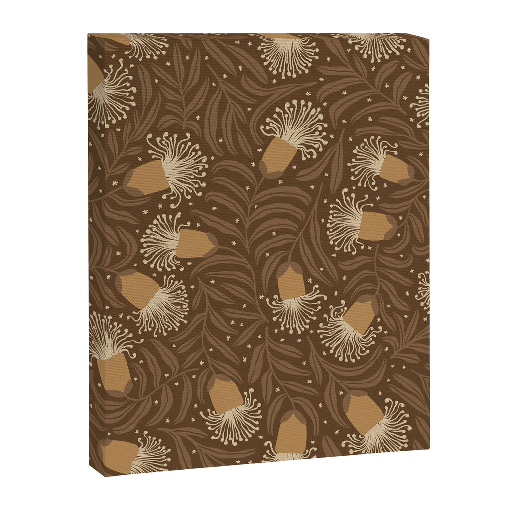 Whimsical Florals / Orange & Brown Canvas Print Gallery Image 8
