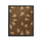 Whimsical Florals / Orange & Brown Framed Canvas Print Gallery Image 8
