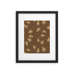 Whimsical Florals / Orange & Brown Framed Art Print Gallery Image 6