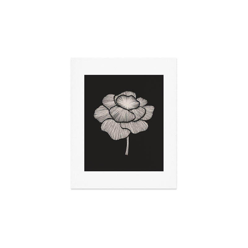 White Peony Art Print Gallery Image 1