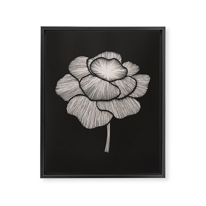 White Peony Framed Canvas Print Gallery Image 1