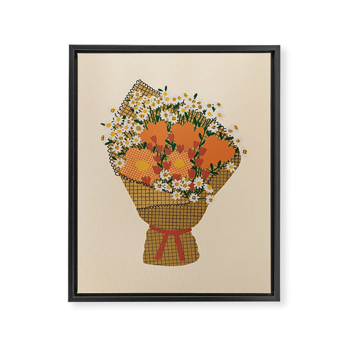 Wildflower Bouquet Framed Canvas Print Gallery Image 1