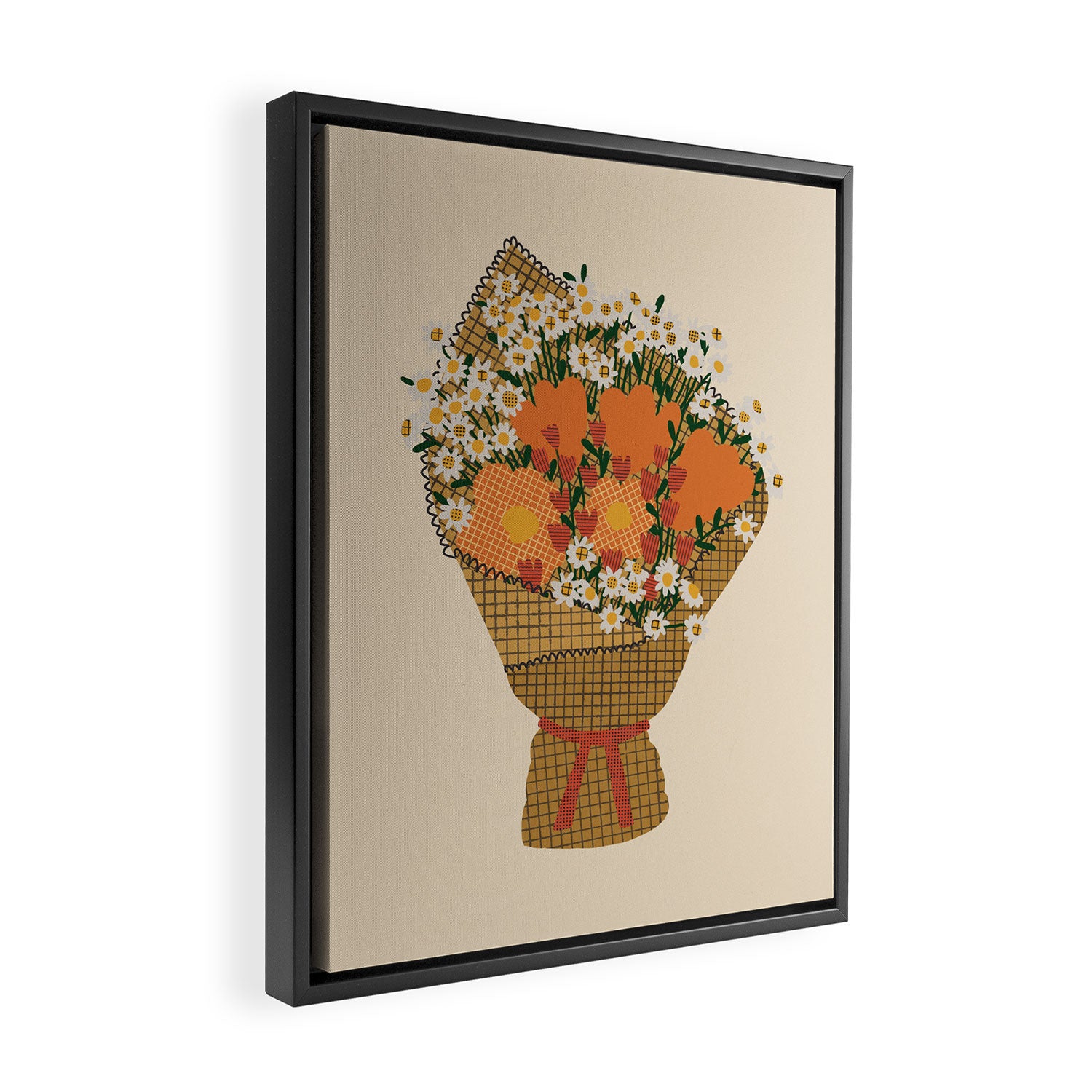 Wildflower Bouquet Framed Canvas Print Gallery Image 2