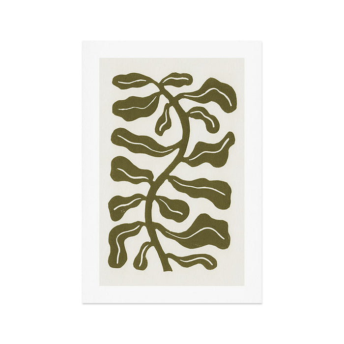 Wind-kissed Plant / Olive Green Art Print Gallery Image 1