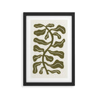 Wind-kissed Plant / Olive Green Framed Art Print Gallery Image 2