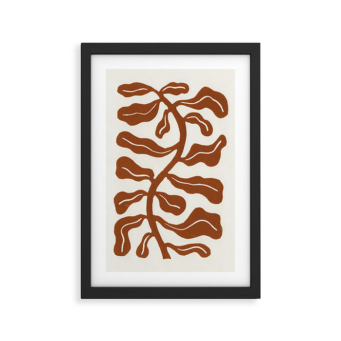 Wind-kissed Plant / Saddle Brown Framed Art Print Gallery Image 1