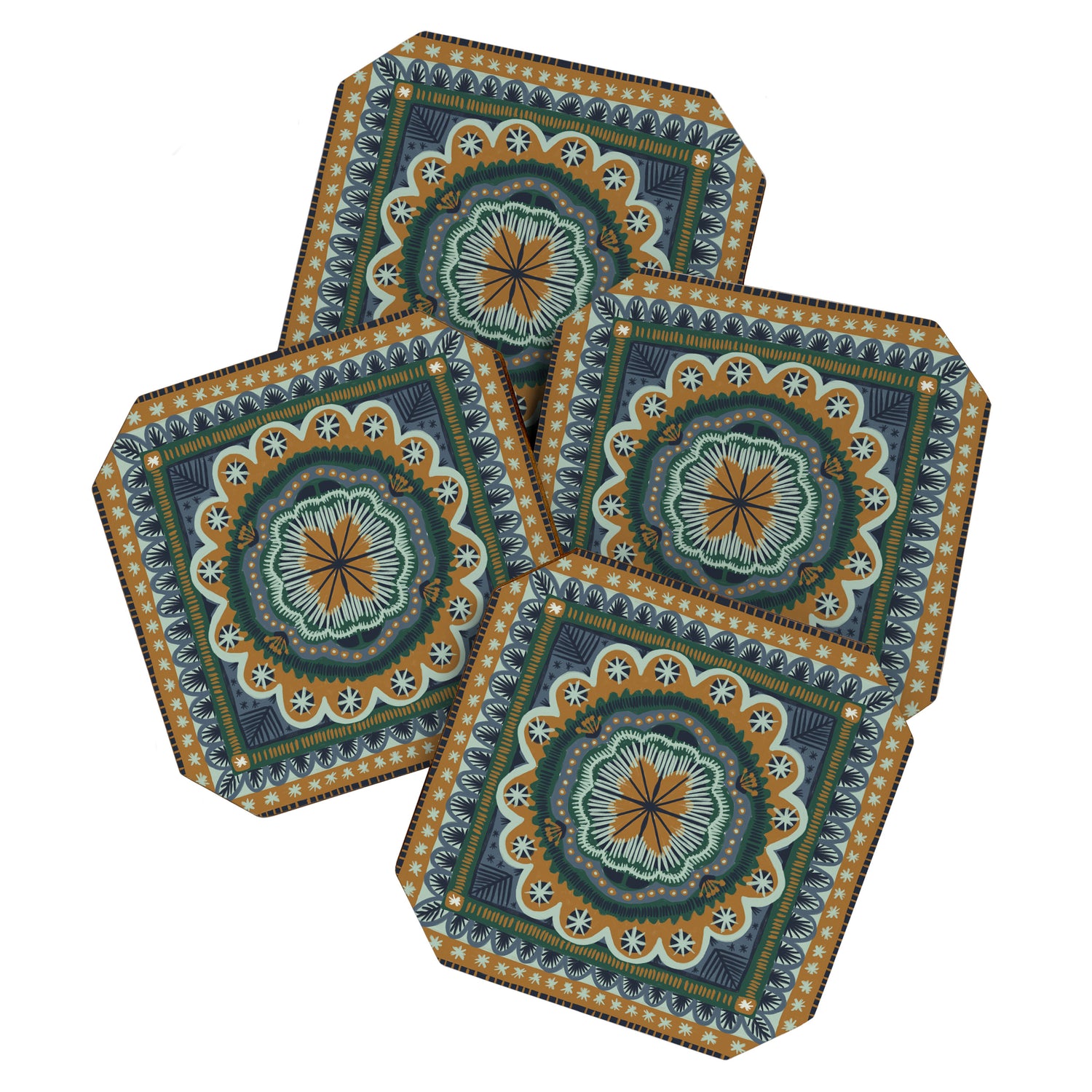 Winter Symmetric Pattern Coaster Gallery Image 1