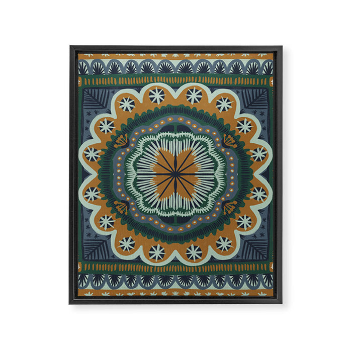 Winter Symmetric Pattern Framed Canvas Print Gallery Image 1