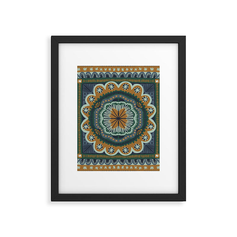 Winter Symmetric Pattern Framed Art Print Gallery Image 6