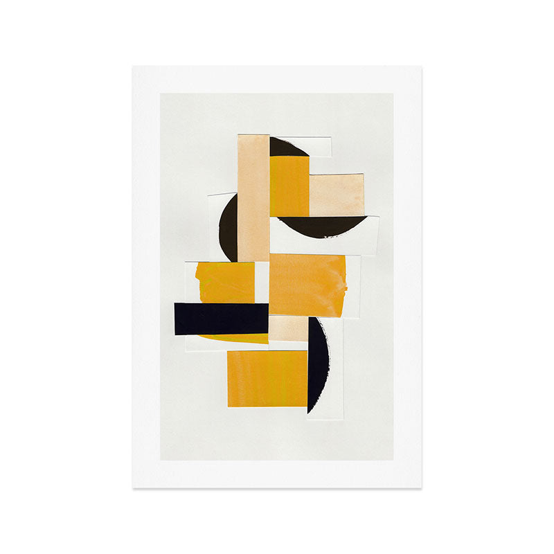 Yellow Abstract Collage Art Print Gallery Image 1