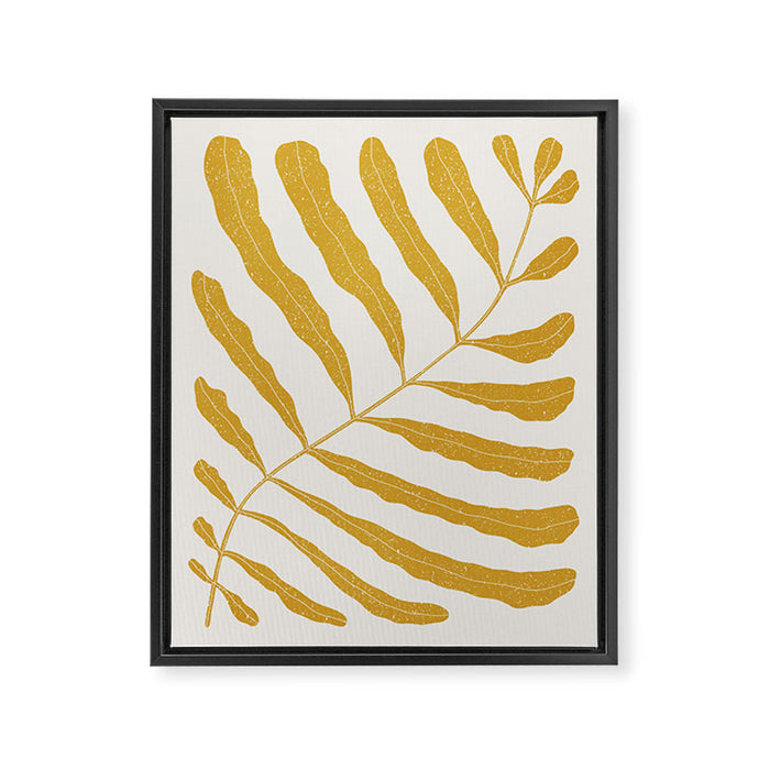 Yellow Plant Framed Canvas Print Gallery Image 1