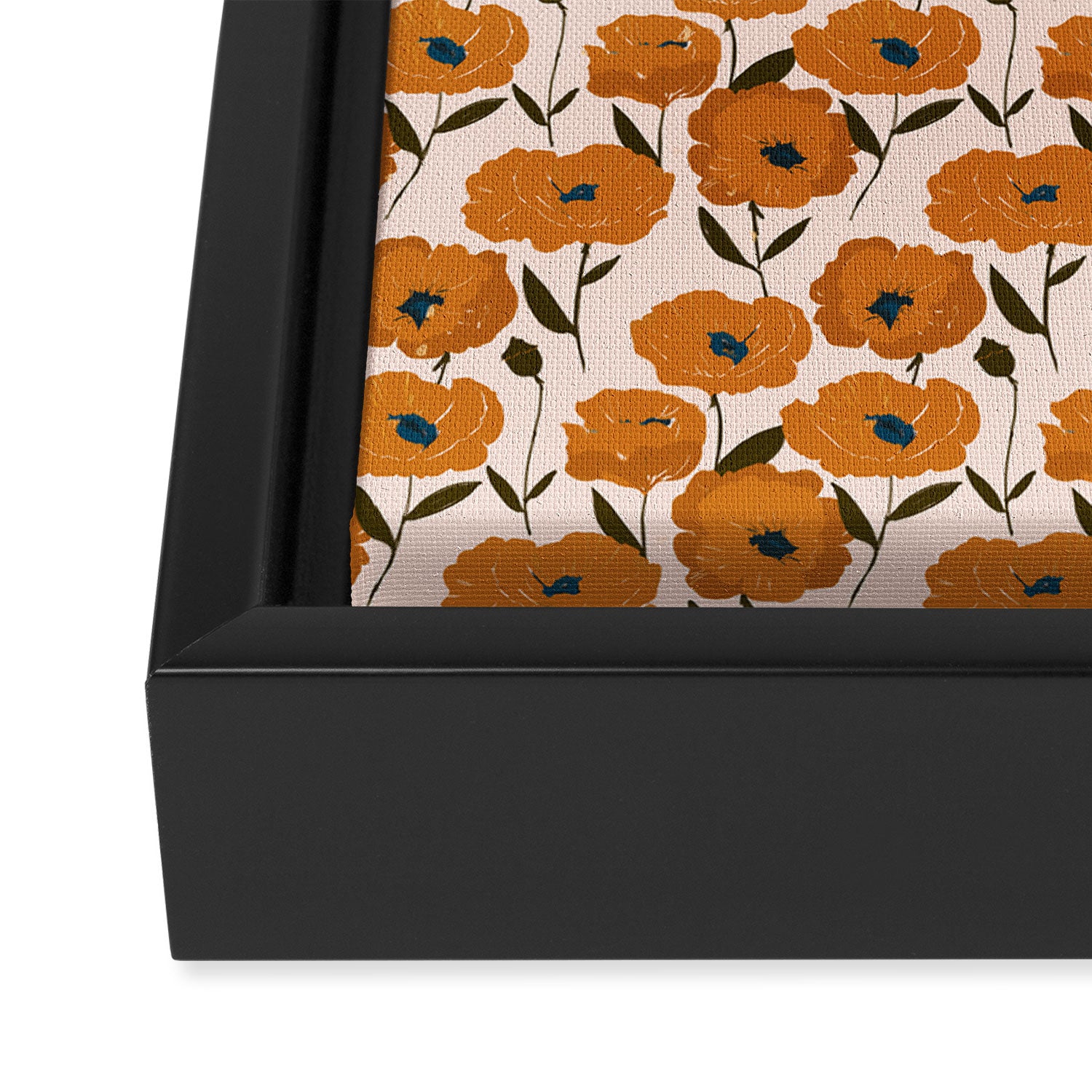 Boho Poppies Framed Canvas Print Gallery Image 3